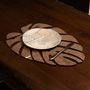 Hermia Monstera - Wenge Juego de 6 Salvamanteles de Madera